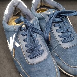 Michael Kors Blue and White Classic Sneakers